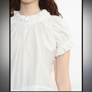 Hill House White Kit Top Medium mock neck